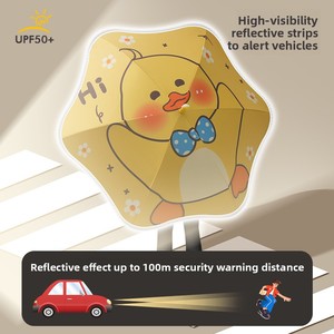 <span class=keywords><strong>Parapluie</strong></span> anti-piqûres pour enfants, dessin animé, bords arrondis, poignée droite, longue poignée, léger, soleil et pluie, garçons, filles, maternelle - Product Image 4