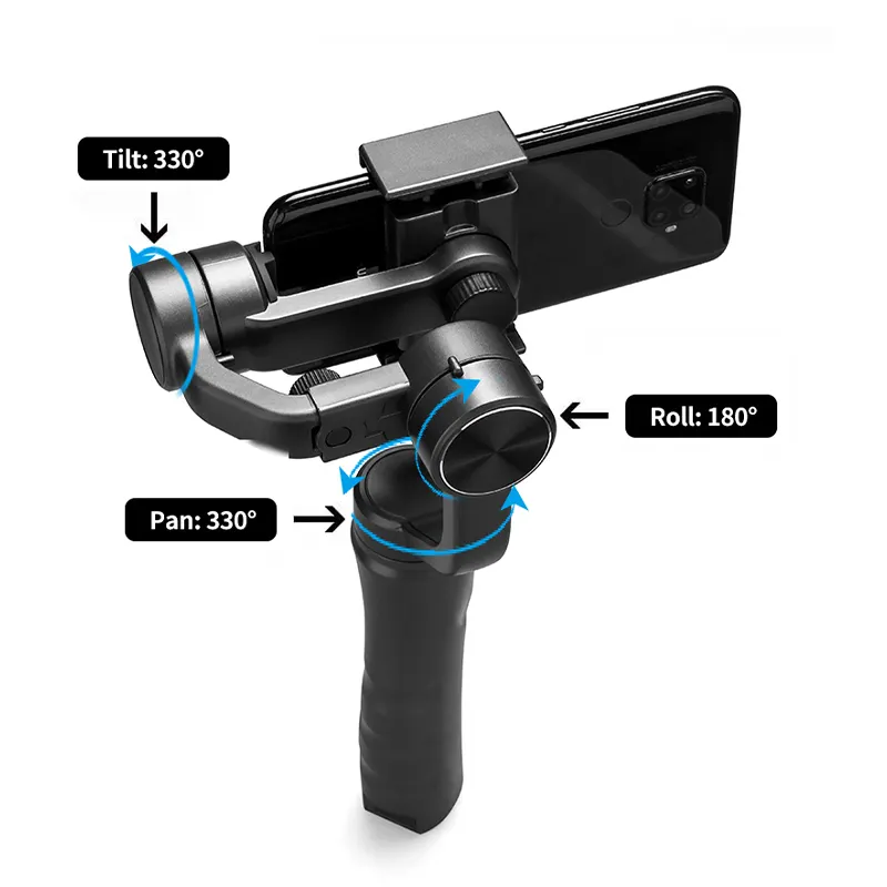 F6 cep telefonu stabil Video el Gimbal 3 axis sabitleyici otomatik cep Smartphone için Tripod ile Selfie sopa Gimble