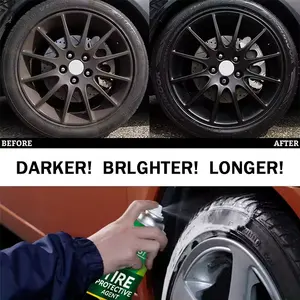 Vente chaude pneu brillant nettoyant mousse voiture vernis type pulvérisation pneu brillant protecteur spray
