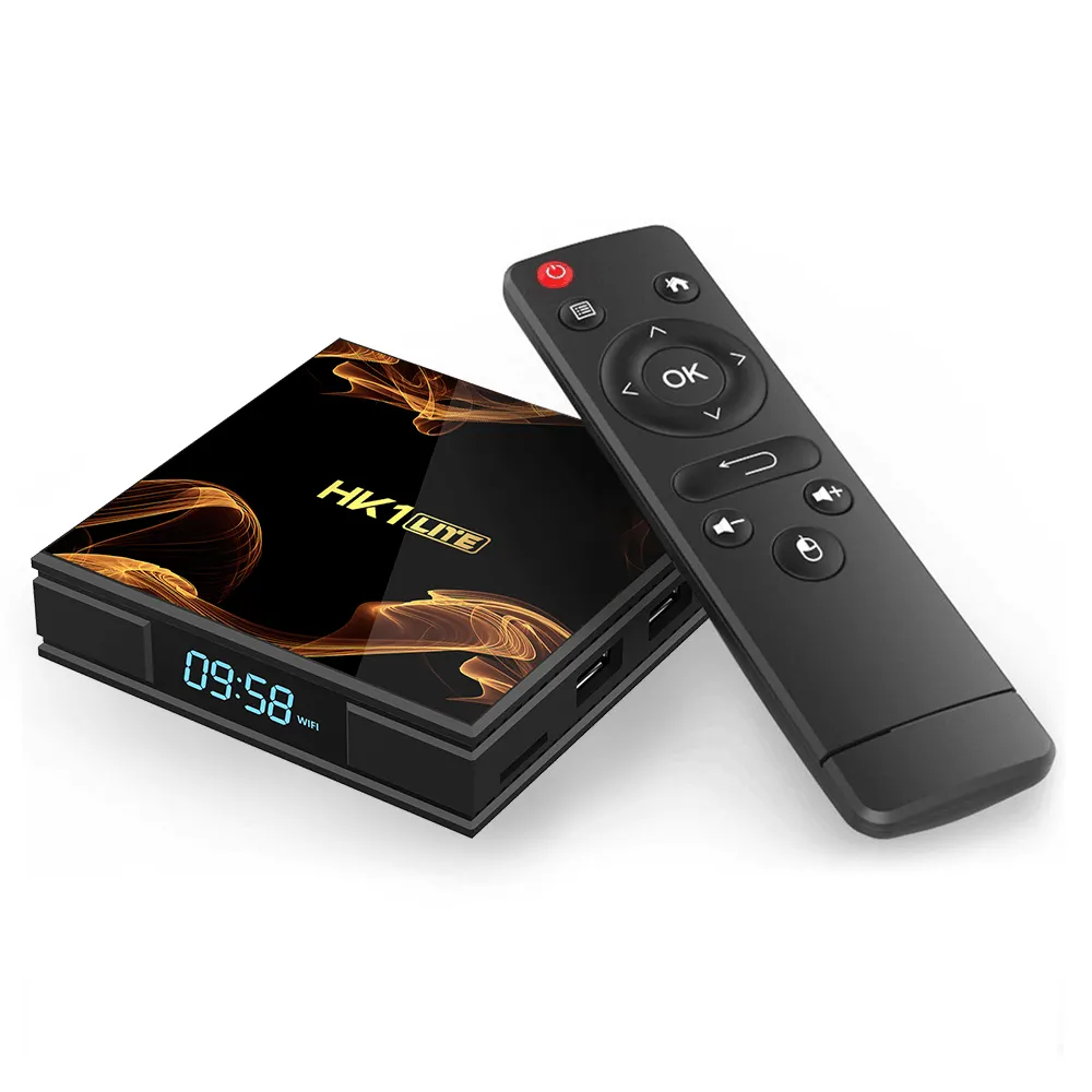 Venta al por mayor barato HK1 LITE ott android tv box 2gb de ram 16gb rom 9,0 smart tv iptv set caja superior