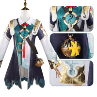 Huohuo Cosplay Costume Perruque Jeu Honkai: Star Rail Robe Uniforme Fantôme Renard Chapeau Queue Chaussure Outfit Xianzhou Luofu Halloween Carnaval