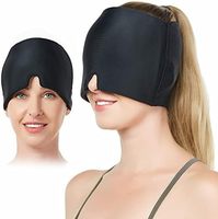 Gel personnalisé d'usine Ice Migraine Soulagement des maux de tête Capuchon Gel Masques pour les yeux Gel de refroidissement doux et flexible Masque de sommeil