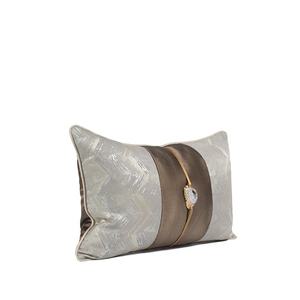 Cuscini Decorativi Personalizzati con Strass, Lussuosa Federa con Stampa <span class=keywords><strong>in</strong></span> Sublimazione, Cuscino Decorativo Dorato a Onde - Product Image 2