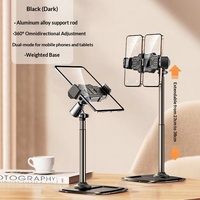 Support de téléphone de bureau rotatif à 360 degrés en alliage d'aluminium flexible avec ventouse et clip de fixation pour diffusion en direct