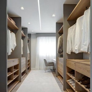 BALOM High End Walk in Closet Modular System Modern Solid Wood Bedroom Custom Color Size OEM Factory CE Certified - Product Image 3