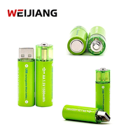 Batterie lithium rechargeable USB-C AA 600-2600mWh, charge rapide en 1,5h avec voyant lumineux pour manette de jeu