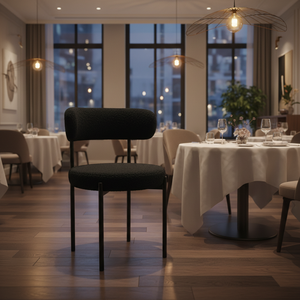 Silla <span class=keywords><strong>de</strong></span> Comedor Moderna <span class=keywords><strong>de</strong></span> Tela Bouclé para Hogar y <span class=keywords><strong>Oficina</strong></span>, Popular para Uso en Parques y Restaurantes, Venta al Por Mayor del Fabricante - Product Image 5