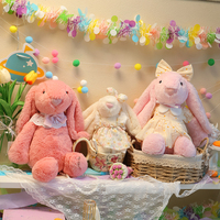 Peluche ultra douce à longues oreilles, lapin de Pâques, jouet en peluche pour fête d'anniversaire