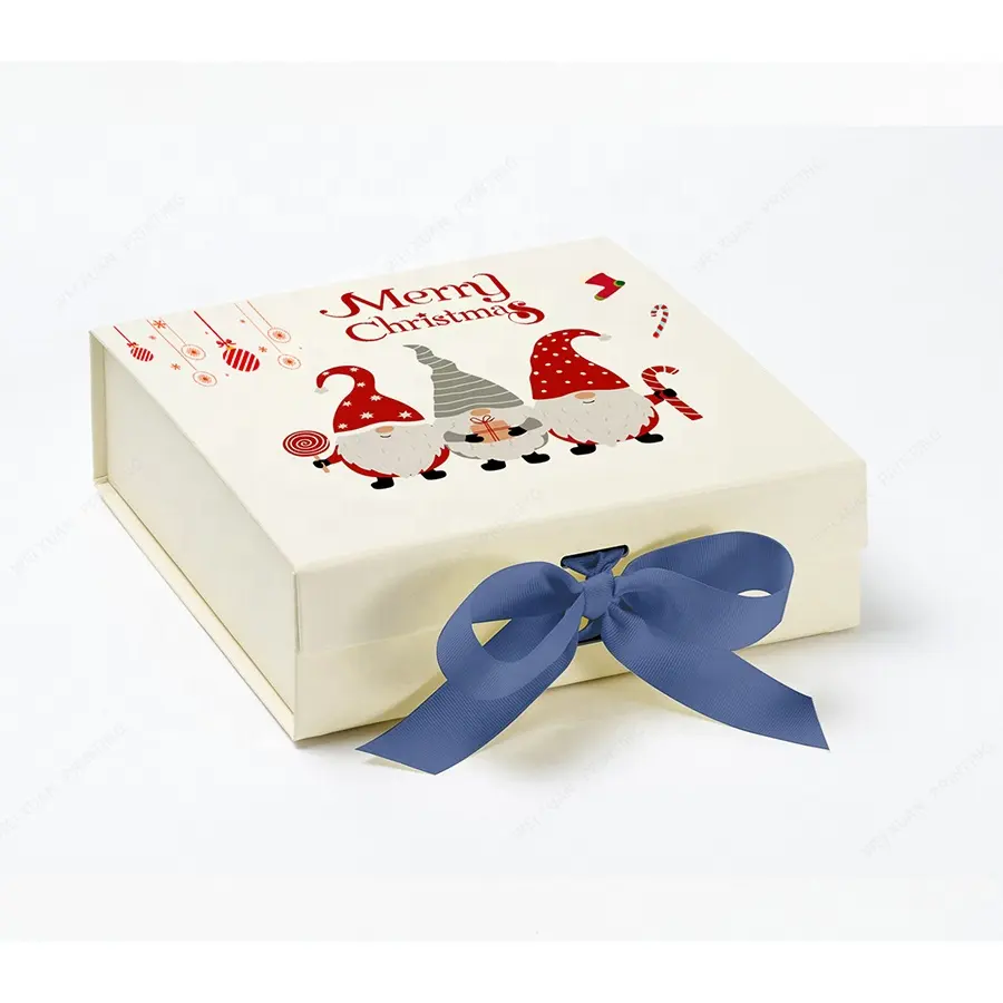 Confezione regalo di natale ecologica all'ingrosso che imballa scatole di caramelle al cioccolato con decorazioni natalizie