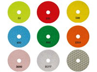 Disque de ponçage flexible électroplaqué à dos adhésif, grain 40 # -3000 #   Support en tissu 80-230 mm pour verre