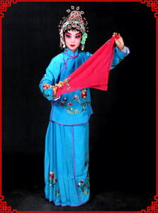 Costume da <span class=keywords><strong>Opera</strong></span> di Huangmei per Bambini: Giacca, Gonna e <span class=keywords><strong>Pantaloni</strong></span> per Spettacoli Teatrali in Poliestere/Rayon, Produzione all'Ingrosso Personalizzata OEM - Product Image 2