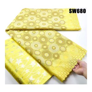 Tela de encaje real inglés, gasa suiza, encaje bordado de algodón - Product Image 4