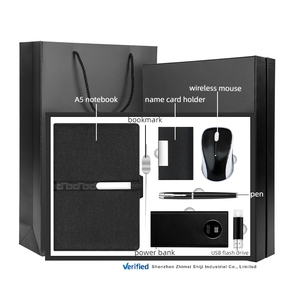 7 Piece Set <strong>Power</strong> <strong>Bank</strong>/Bookmark/USB/Mouse/Business Card Case Notebook Pen Set Gift for Office