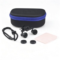 Flip-Up 3.0x Dental Loupes, Clip-On Binocular Magnifier, Adjustable Interpupillary Distance, Fits Prescription Glasses