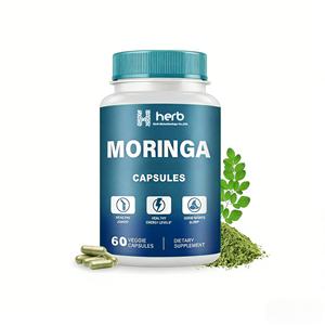 Capsules de feuilles de Moringa en marque privée OEM/ODM, Moringa 60 en poudre, favorise la digestion, énergie plus, complément alimentaire, capsules de Moringa biologiques - Product Image 1