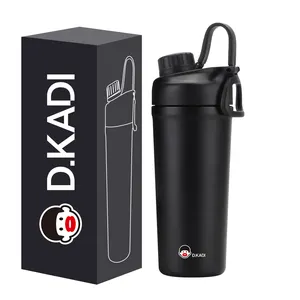 Sıcak satış 590ML/820ML Shaker özelleştirilmiş çift duvar paslanmaz çelik vakum yalıtımlı Shaker spor su şişesi