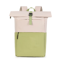 Sac à dos enroulable grande capacité personnalisé avec fermeture éclair, sac à dos de sport pour ordinateur portable, idéal pour les étudiants et les professionnels