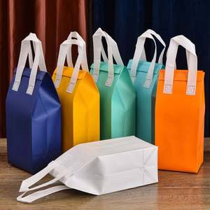 Sac isotherme en tissu non tissé recyclable à motif personnalisé, isolé et réutilisable, pour l'emballage alimentaire, approvisionnement en usine - Product Image 2