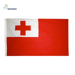 Geçiş baskı saf kırmızı Tonga ulusal bayrağı
