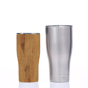 Gobelet Thermos en Forme de Taille pour Bière, Tasses Glacées Isothermes sous Vide 10oz 16oz 20oz 30oz, en Acier Inoxydable 304, avec Couvercle - Product Image 2