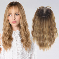Prothèse capillaire naturelle invisible Julianna en fibre synthétique Futura, avec fermeture frontale en dentelle et frange pour femme