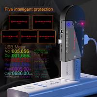 Testeur USB 5-32V DC 5.5 type-c voltmètre numérique ampèremètre détecteur de tension de banque d'alimentation QC2.0 3.0 PD3.0 détecteur de compteur électrique