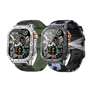 Montre connectée AMOLED K70A pour hommes, étanche IP68, moniteur de fréquence cardiaque et d'oxygène sanguin, montre connectée de sport d'extérieur avec lampe torche - Product Image 2