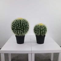 Sculpture de cactus en résine moderne avec pot, statue géométrique minimaliste, décoration de table en résine durable