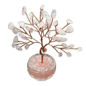 Arbre en cristal d'améthyste de 8 cm de haut, pierre naturelle, cristal énergétique, décoration de la maison, cadeau de bureau - Product Image 4