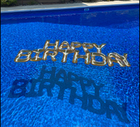 15 pièces joyeux anniversaire piscine flotteur gonflable lettre coeur piscine fête flotteur Combo grand 20 ''lettre ballons flotteur
