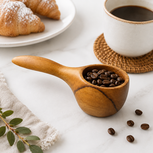 Teak Wood Sugar and Salt Spoon Natural Wooden Seasoning Spoon for <b>Kitchen</b> <b>Pantry</b> Coffee and Dining Table Use - Product Image 2