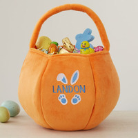 Personnalisation en gros, sacs et paniers à bonbons suspendus en peluche de lapin de Pâques, écologiques, super doux, mignons, cadeaux pour enfants