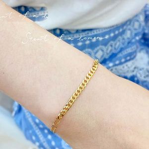 Xinfly High Quality Pure Trendy Au750 <b>Adjustable</b> 18K Gold Cuban <b>Bracelet</b> - Product Image 4