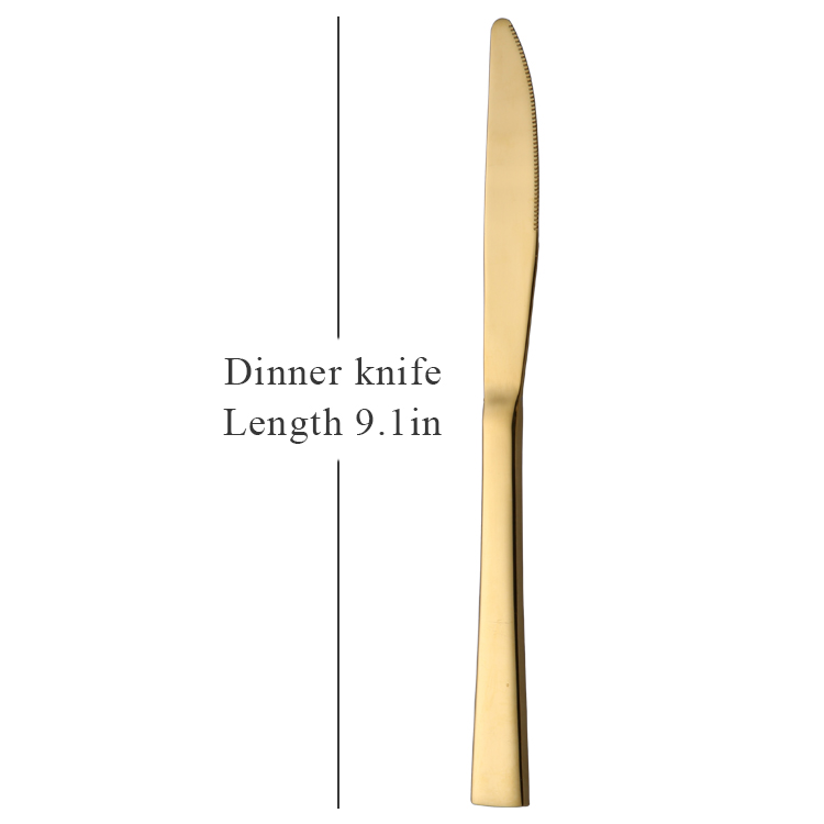 Coltello da tavola dorato