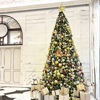Haute Qualité Personnalisable Grand Extérieur Commercial Plaza Hôtel Artificielle Arbre De Noël Décoration Unique Usine LED Debout