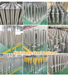 CE شهادة المنقولة بولارد الثابتة بولارد ماسورة من الفولاذ المقاوم للصدأ شارع آخر بناء الشمعات المتراس - Product Image 6