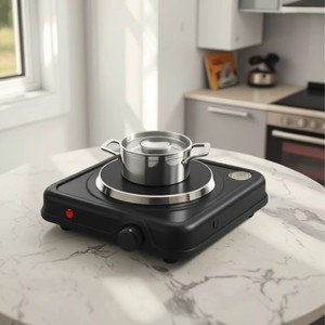 Élément chauffant électrique noir plaque chauffante simple un brûleur plaque chauffante fournisseur usine Vietnam pour le marché américain modèle CF101 - Product Image 2