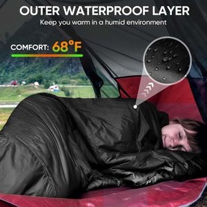 Sacos de Dormir para Acampar Baratos de Fábrica, OEM, Personalizados, Impermeables, para Adultos - Product Image 5