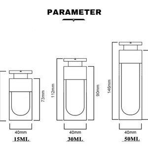 Stock 15ml 30ml 50ml Airless Vacuum Lotion <b>Bottles</b> Press for <b>Bottles</b> White Double-Layer Eye Cream Containers Portioned Skincare - Product Image 4