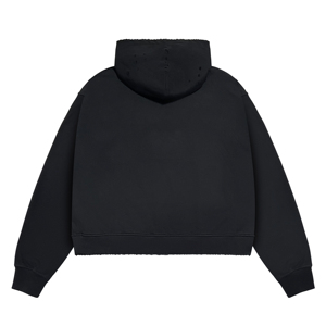 Sudadera con Capucha de Alta Calidad para Hombre, Estilo Oversize, Diseño con Estampado Urbano, Color Negro, para Venta al Por Mayor - Product Image 2
