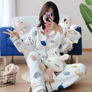 Set <span class=keywords><strong>pigiama</strong></span> in cotone personalizzato stampato <span class=keywords><strong>gatto</strong></span> carino moda <span class=keywords><strong>donna</strong></span> - Product Image 6