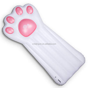 カスタムPVCインフレータブル耐久性猫の足動物漫画フローティングリクライナー大人用子供用プールウォータースパ夏 - Product Image 1