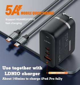 Cable de Carga Rápida LDNIO LC441C Original de 65W <span class=keywords><strong>5A</strong></span> PD QC <span class=keywords><strong>USB</strong></span> Tipo C a Tipo C para iPhone 15 14 13 12 Pro Max - Product Image 3