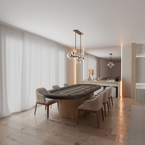 <span class=keywords><strong>Table</strong></span> de <span class=keywords><strong>Poker</strong></span> Ovalado Oval 10 Hommes 10 Places Multifonctionnelle pour Jeux de <span class=keywords><strong>Table</strong></span> de Casino avec Support en Bois et Tasses en Acier - Product Image 2