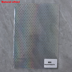 Nuovo arrivo autoadesivo in vinile rotolo olografico per animali domestici <span class=keywords><strong>a</strong></span> nido d'ape per fanale posteriore resistente all'acqua lucido - Product Image 2