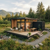 Maisons conteneurs contemporaines personnalisables avec extension à double aile pour appartement, bureau à domicile, bar domestique et solutions de repas en extérieur - 1 an