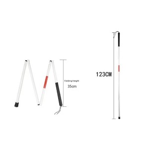 Cheap Aluminum Alloy Folding Cane for the Blind, Blind Cane, White Cane for the Blind and Visually Impaired - Product Image 6