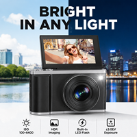 Video Kamera 8K OEM Çevirmeli Ekran 96MP 8X Zoom Destekli Taşınabilir YouTube Vlogları Röportajlar ve Canlı Yayınlar için