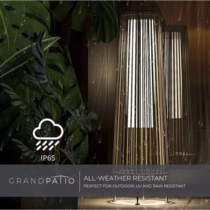 Chine Usine directe à bas <span class=keywords><strong>prix</strong></span> lampadaires solaires en rotin de qualité supérieure lampe LED rechargeable en rotin PE pour cour patio voie IP65 - Product Image 6