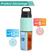 Gobelet isotherme 2-en-1 à double paroi en acier inoxydable avec revêtement en poudre, tasses à bière portables, tasses à café, bouteille d'eau de sport